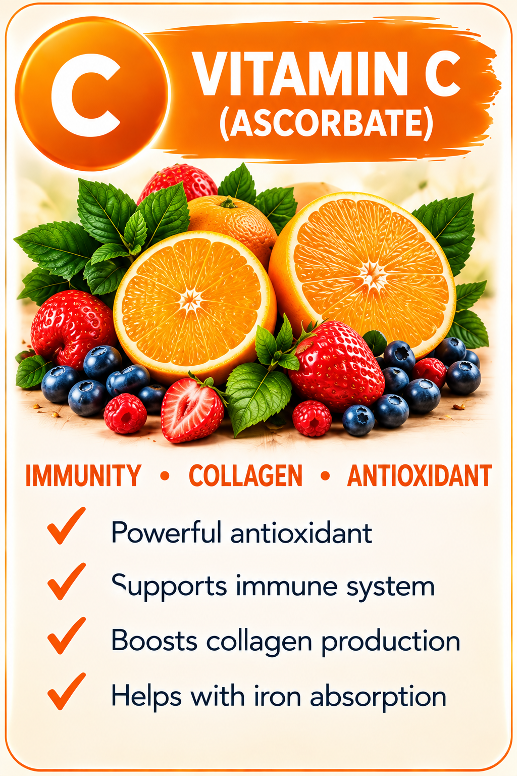 Vitamin C ingredient poster