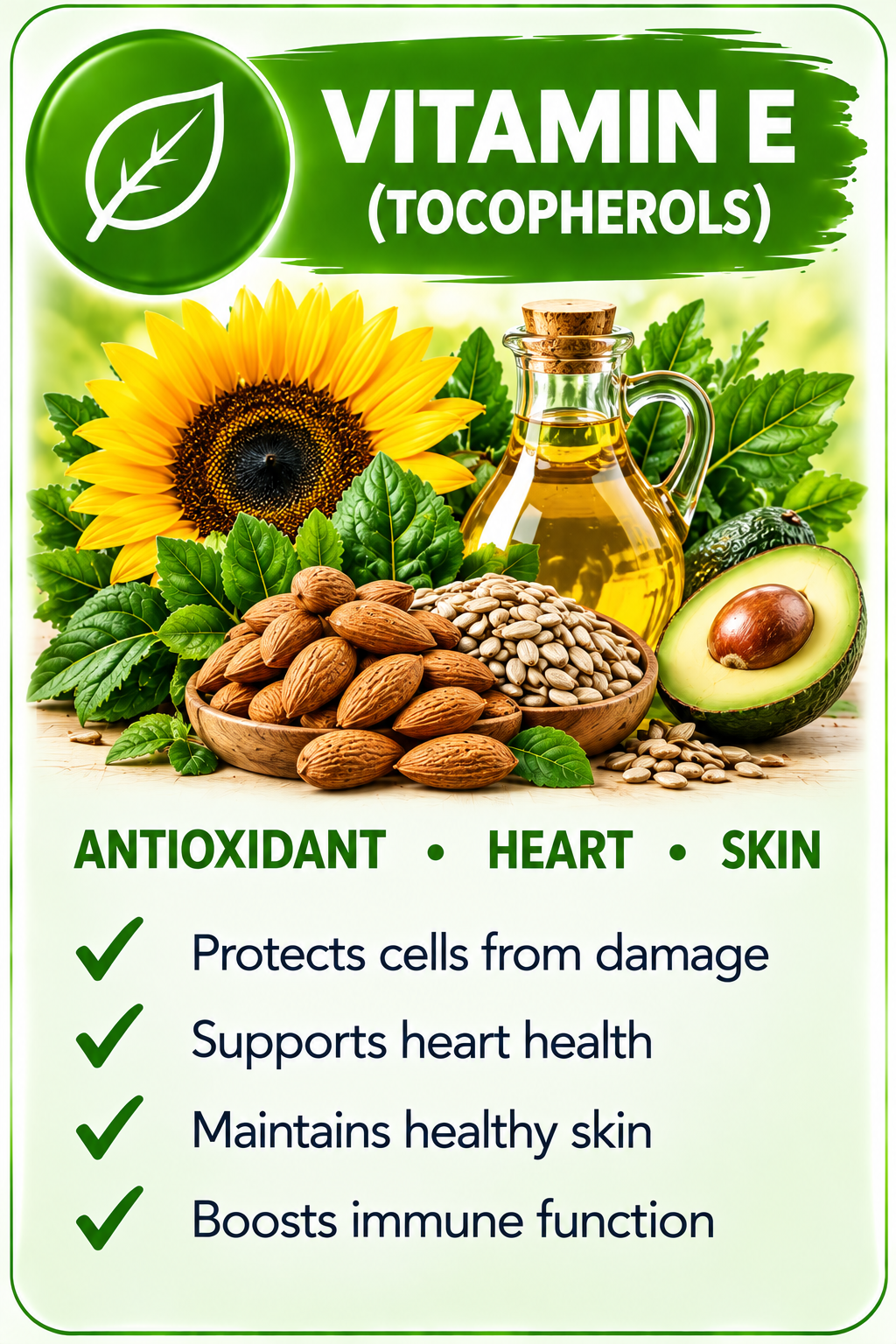 Vitamin E ingredient poster
